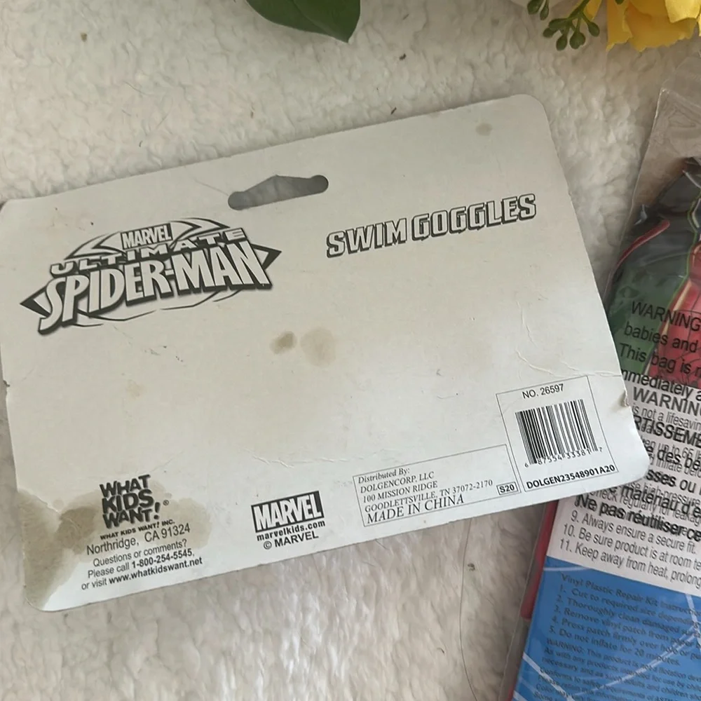 Spiderman Swim Goggles and Arm Floats‎ Floaties Swimming Fun Marvel Ultimate